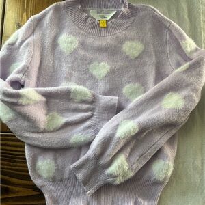 Cozy Lavender Heart Sweater for Kids (StitchFix)
